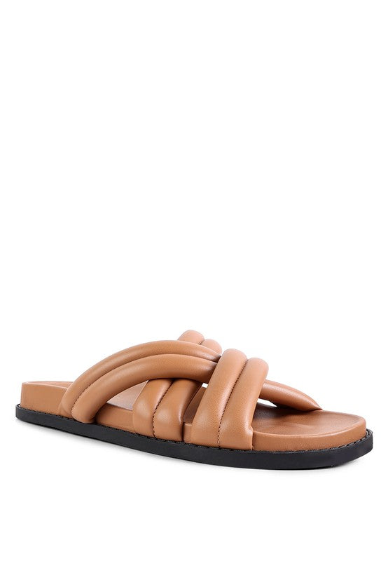 Tora Quilted Strap Slide Sandals