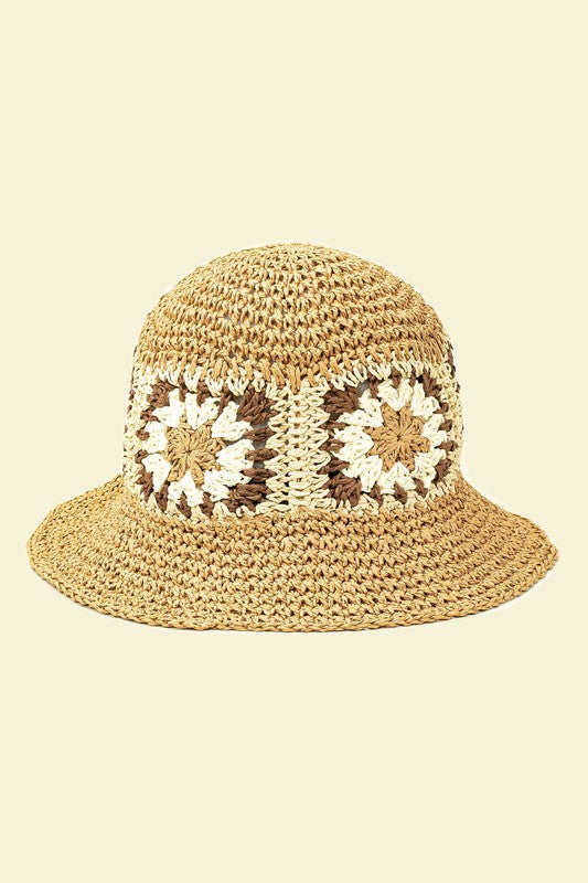 Floral Crochet Bucket Hat