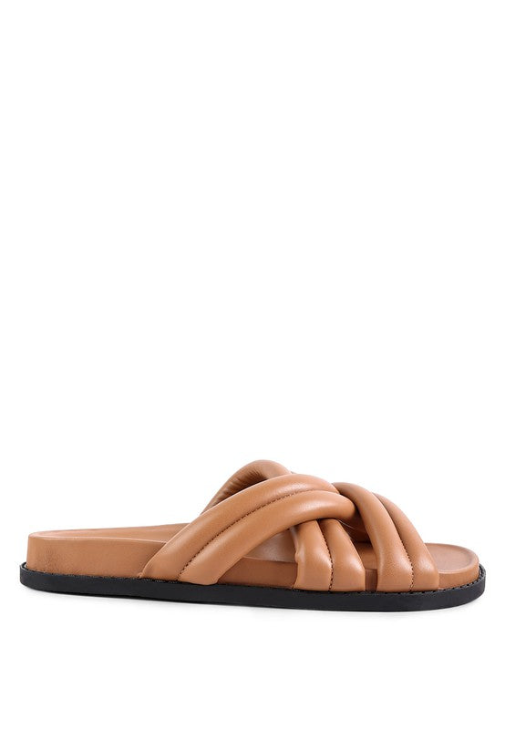 Tora Quilted Strap Slide Sandals