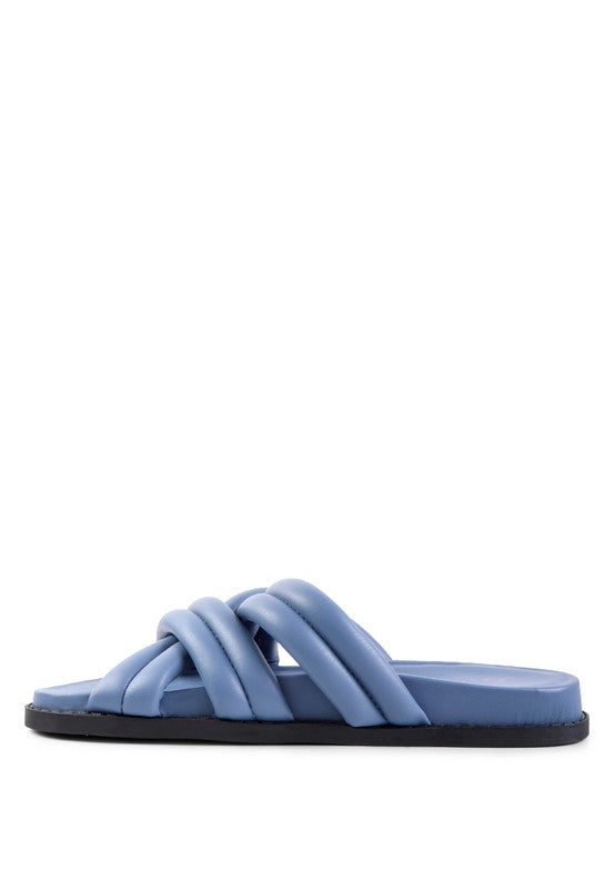 Tora Quilted Strap Slide Sandals