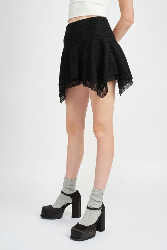 美品　Deuxieme Classe SHARK SKIRT Wearables Triste Linen Bohemian Sharkbite Maxi Skirt with