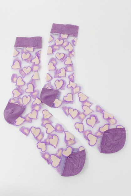 Heartful Love Sheer Socks