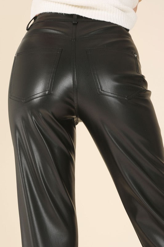 Nina Narrow Leather Pants