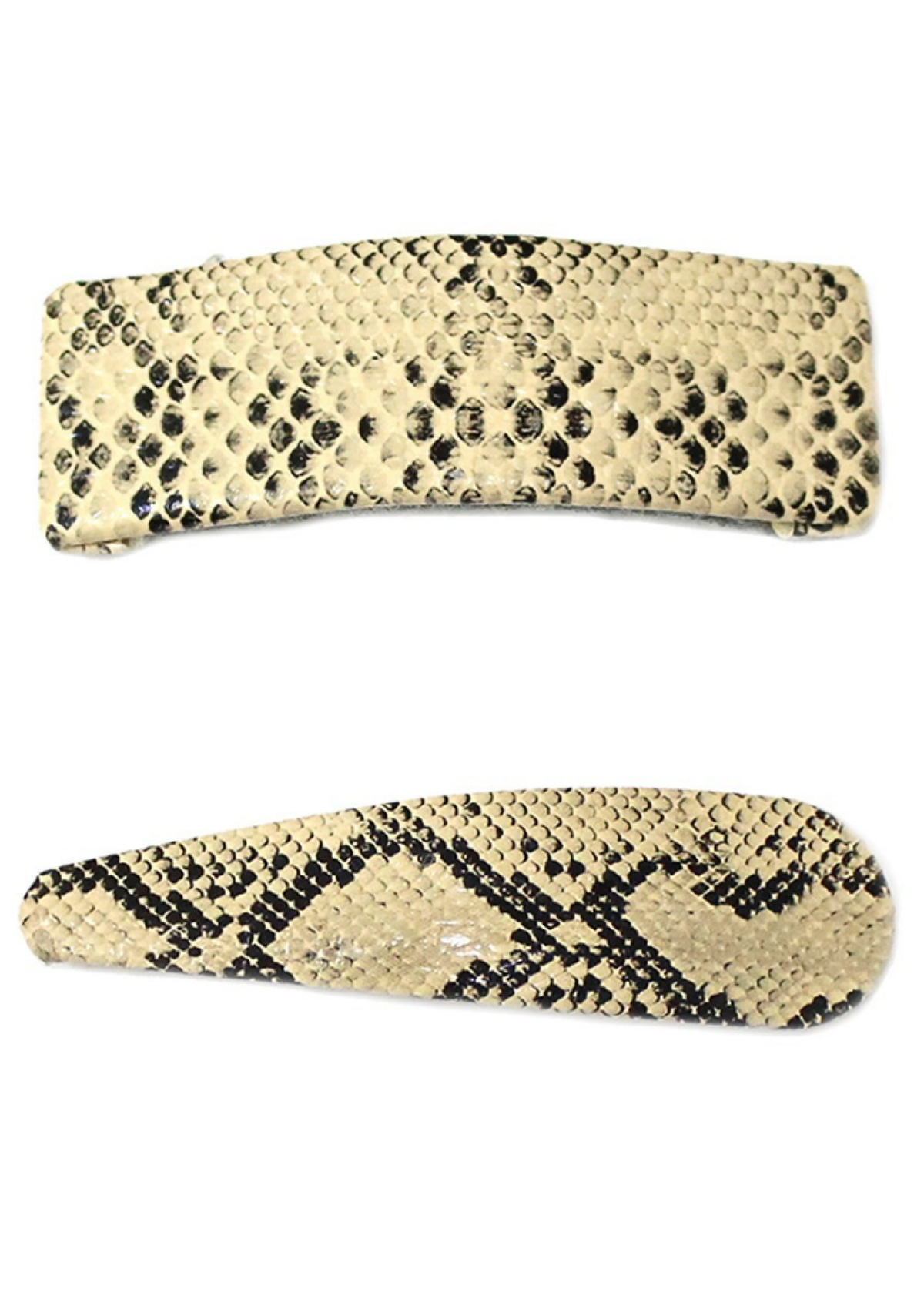 Faux Leather Serpent Hair Clips - shop dwntwn